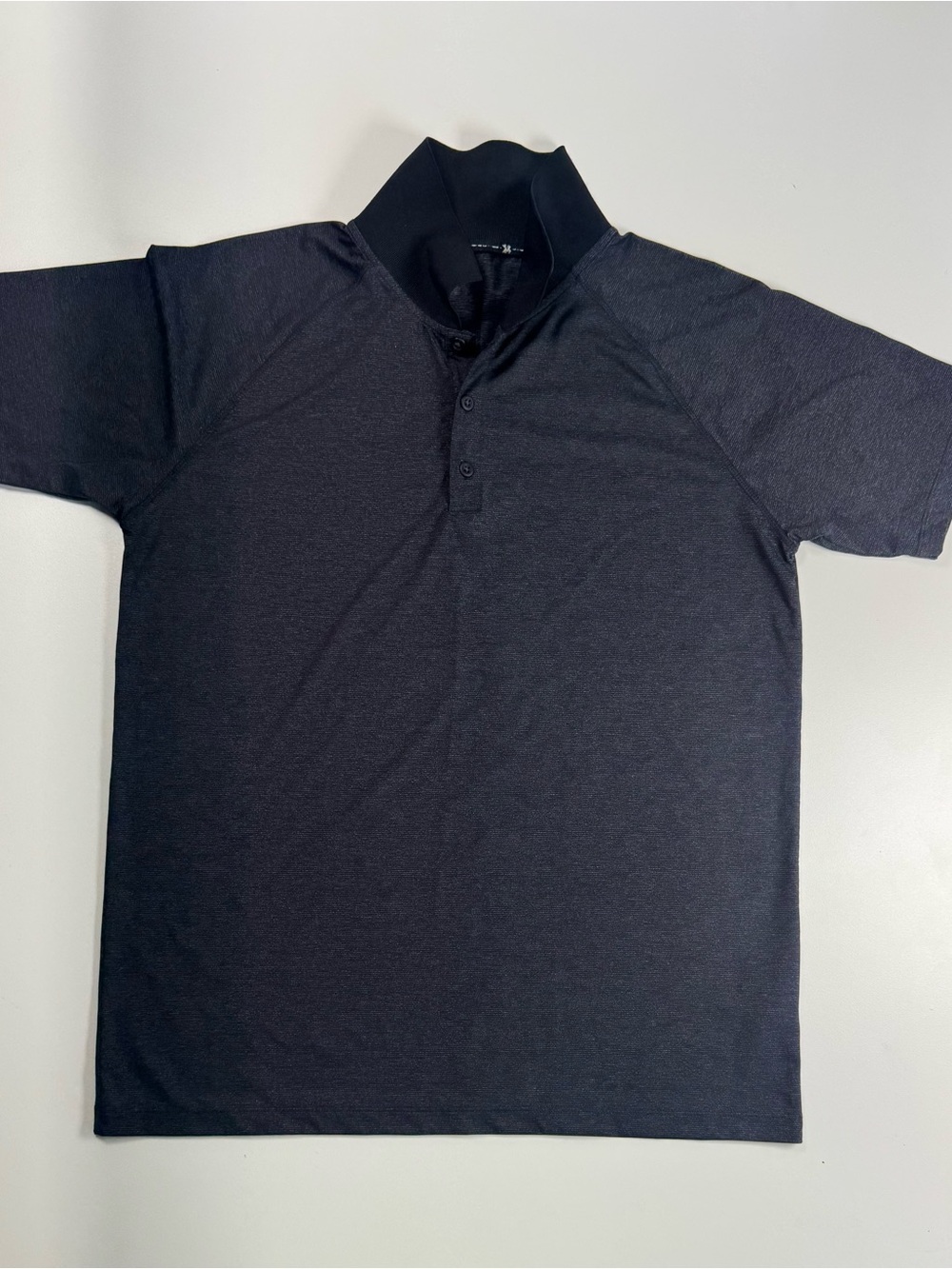 Xersion Men's Short Sleeve Henley Polo - Black